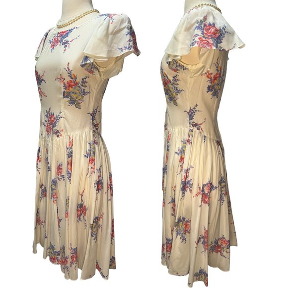 Charter Club Dresses Vintage Cream Floral Dress Poshmark